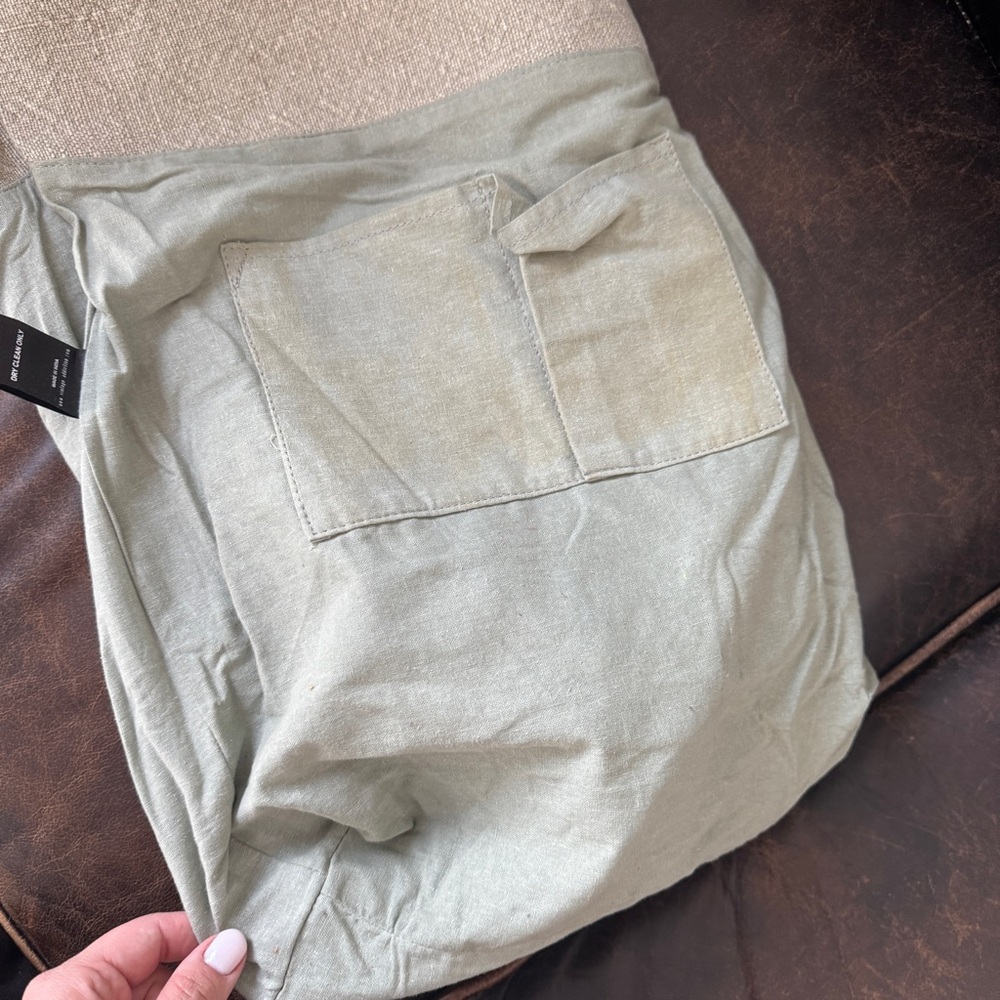 Vintage Addiction foldover crossbody Ash Grey & Jute messenger bag Leather Trim - Picture 5 of 8